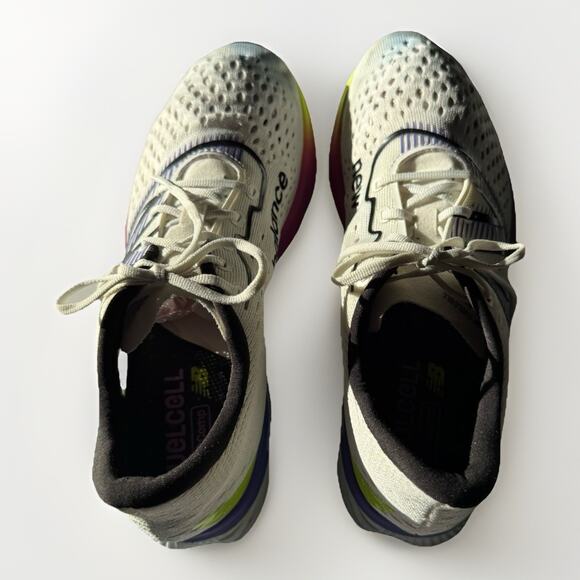 New Balance FuelCell SuperComp Elite v3 Women’s 10 Racing Shoes White Rainbow - Picture 7 of 9